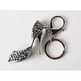 thumbnail image 1 of Silver Tone Dark Grey Crystal Rhinestone Lady Stiletto Heel Shoe Hook Keychain, 1 of 4