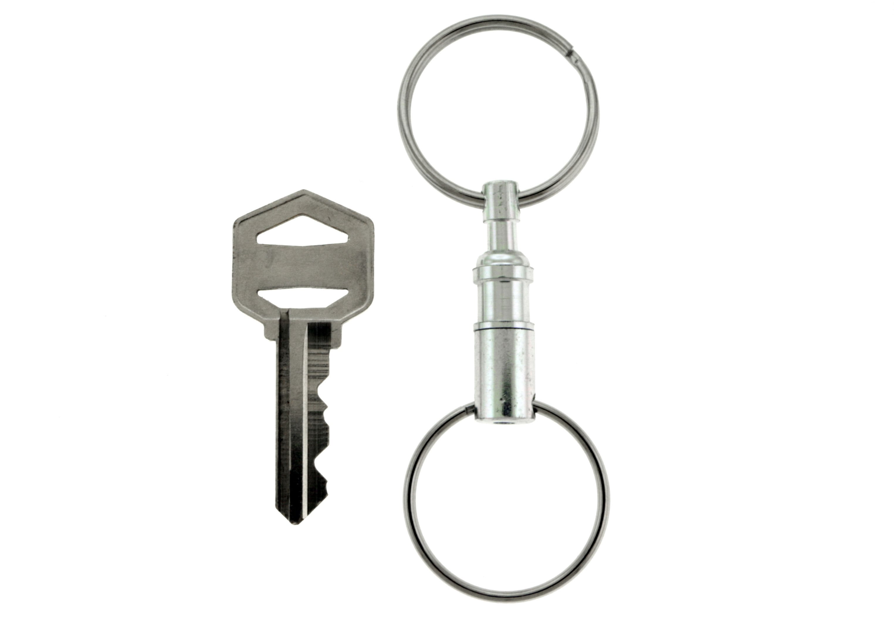 Silver-Tone Detachable Double Split Ring Key Chain KEKC4819 - Walmart.com