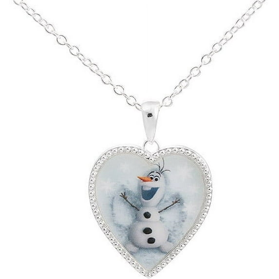 Silver-Tone Enamel Olaf the Snowman Pendant