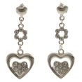 thumbnail image 1 of Silver-Tone Heart Shaped Dangle Earrings 10E4210A, 1 of 2