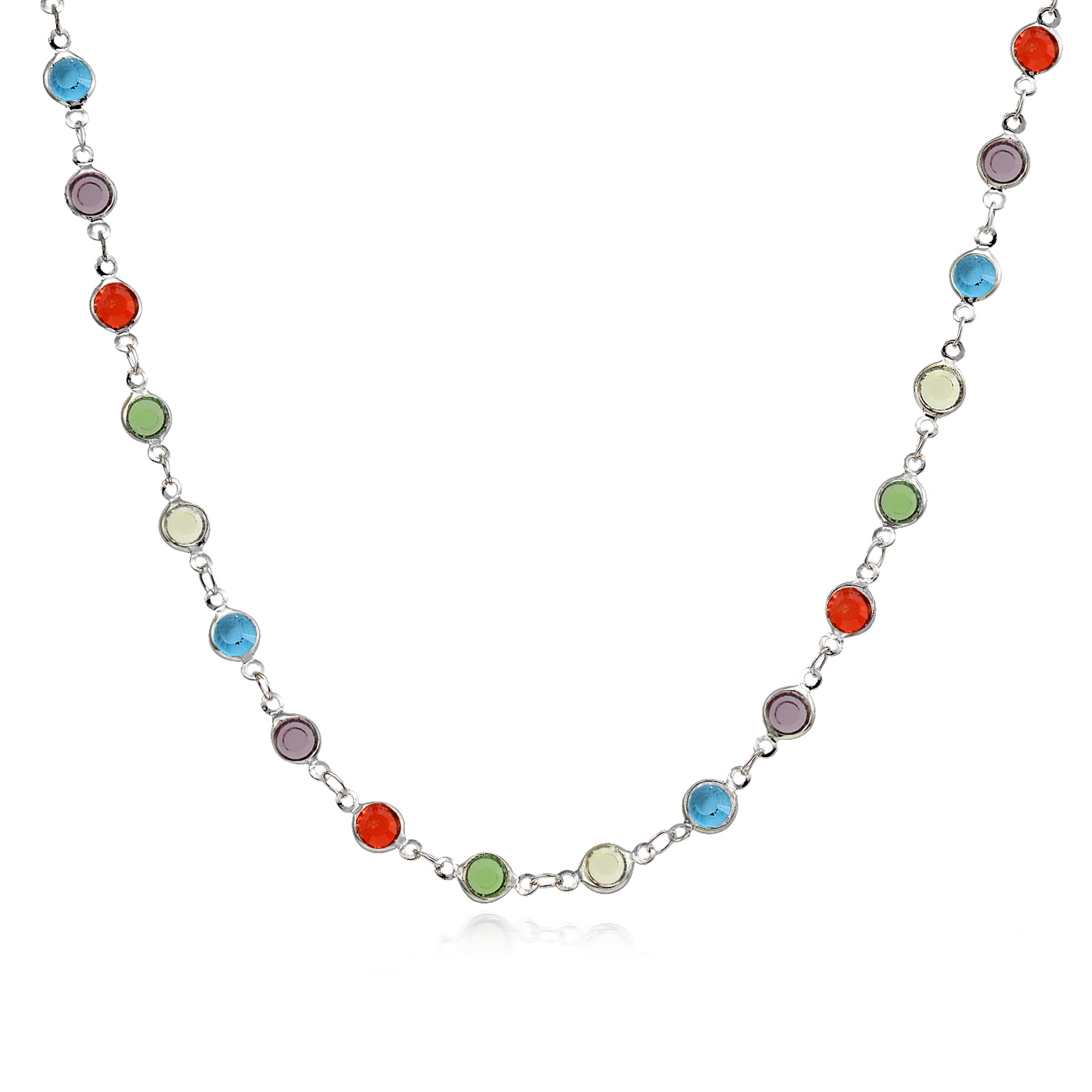 Louis Vuitton Chain Link Necklace Multicolor in Metal/Crystals with  Silver-tone - US