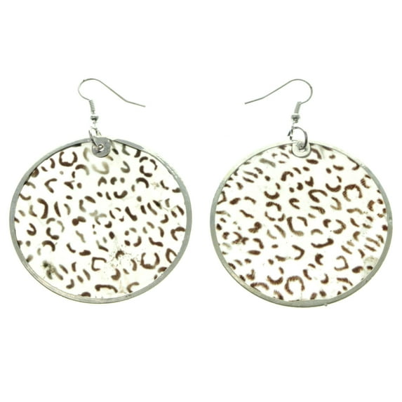 Silver-Tone & Multi Colored Metal Dangle-Earrings