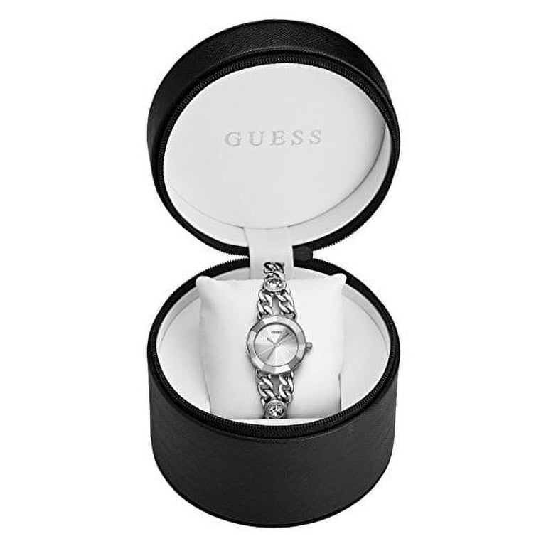 Guess SILVER-TONE PETITE SPARKLE WATCH Ladies Guess Petite Watch Silver Tone Silver Dial Clear  main image 3