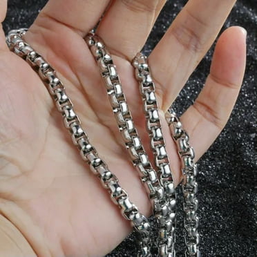 Fantasy Forge Jewelry Black Rolo Chain Necklace – Stainless Steel, 3mm, 15-30 Inch, Lobster Clasp