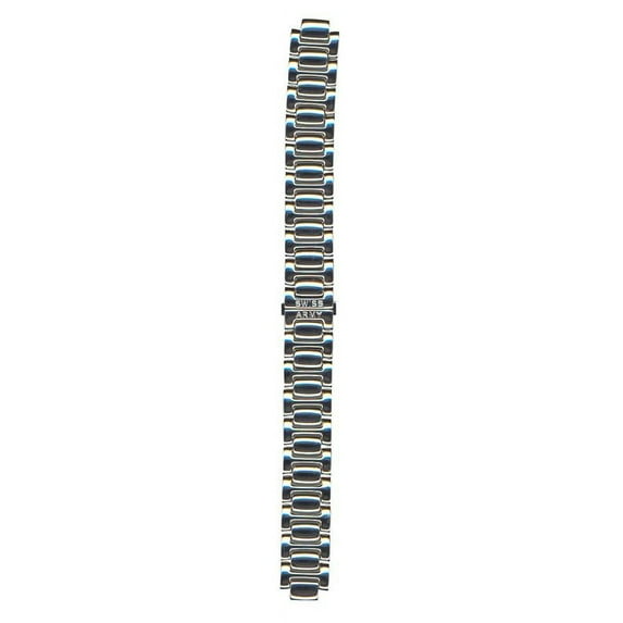 Silver Tone, Stainless Steel Metal, Valiant, 13mm, Small Size, Regular Length, Push-Button Deployant Clasp, Fits Watch Model 24476,