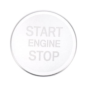 Silver Tone Vehicle Car Engine Start Stop Push Button Cover Cap for Audi A4L A6L Q5 A5 A7