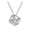 thumbnail image 1 of Silver Tone Women Designer Inspired 3D Cube Necklace 18, 1 of 2