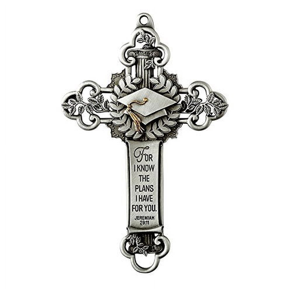 Silver Toned Graduation Wall Hanging Cross Jeremiah 29:11, 5 Inches ...