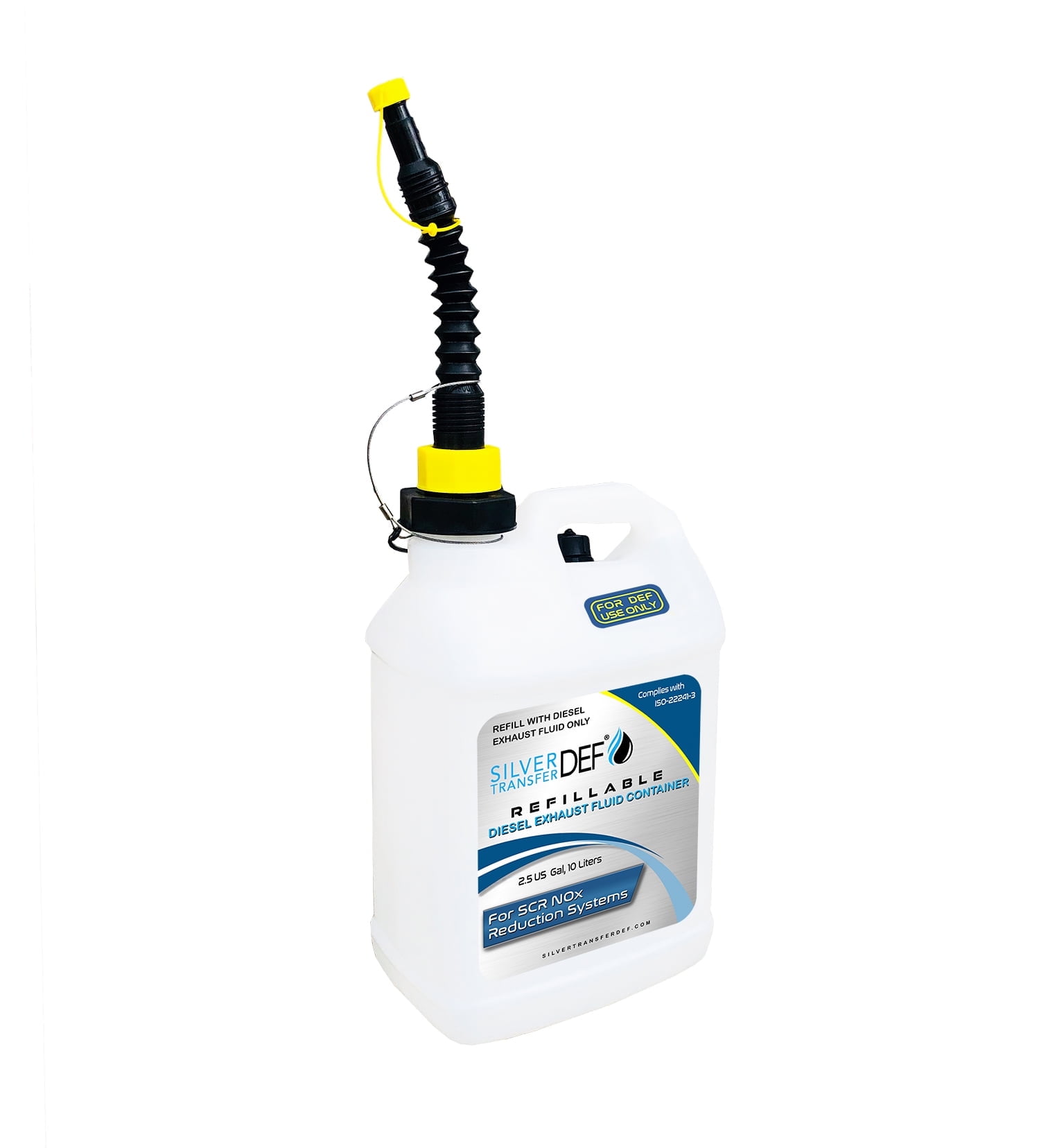 Silver Transfer DEF  Diesel Exhaust Fluid Refillable DEF Jug 2.5 Gallon