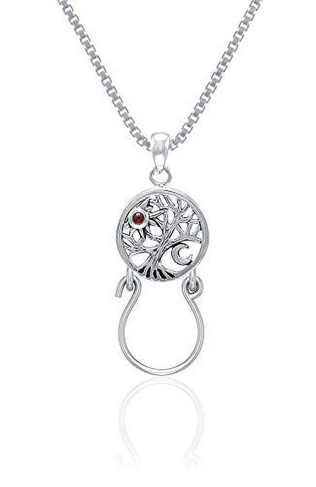Silver Tree Of Life Charm Holder Keepsake Pendant Necklace 18