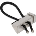 thumbnail image 1 of Silver Triangle with Leather Wire Keychain, 1 of 3