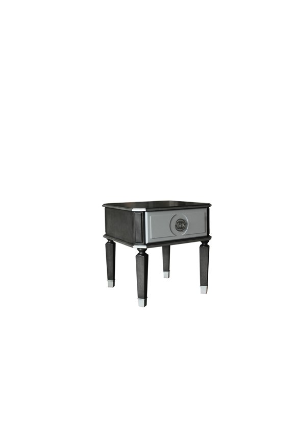 Silver Trim and Tip Legs - Convenient Drawer - TV Room - Store Remote Controls