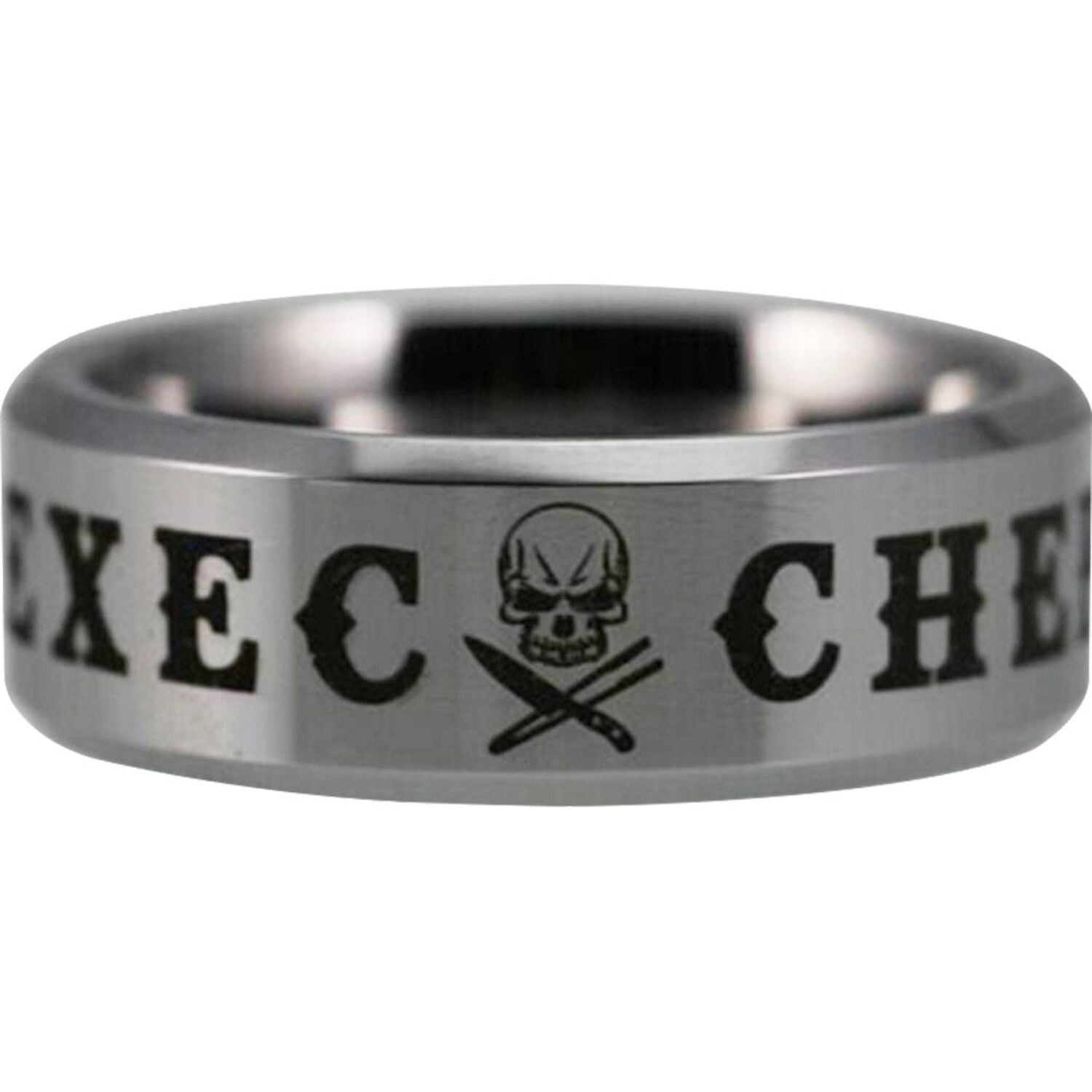 Silver Tungsten Executive Chef Ring - Walmart.com