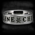 thumbnail image 1 of Silver Tungsten Line Chef Ring, 1 of 5