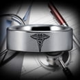 thumbnail image 1 of Silver Tungsten Medicine Symbol Ring, 1 of 2