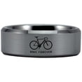 thumbnail image 1 of Silver Tungsten Modern Ride and Bike Forever Ring, 1 of 5