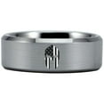 thumbnail image 1 of Silver Tungsten Spartan Mask Ring, 1 of 3