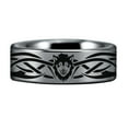 thumbnail image 1 of Silver Tungsten Tribal Wolf Ring, 1 of 4