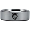 thumbnail image 1 of Silver Tungsten Wolf Ring, 1 of 3