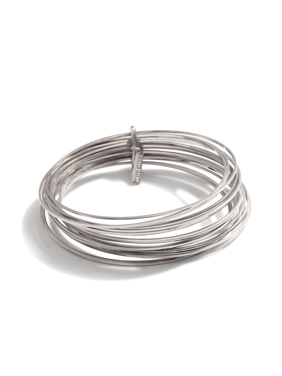 Silver Twenty Something Bangle Stack