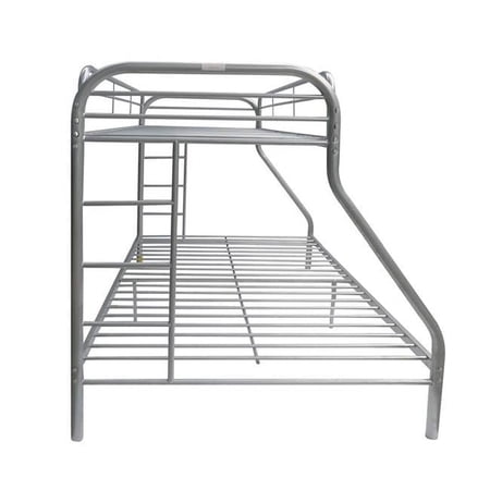 Silver Twin Over Full Size Size Bunk Bed