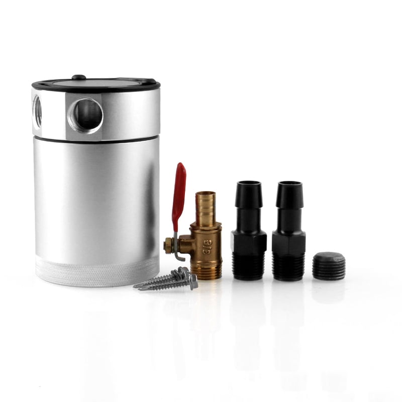 Silver-Universal Billet Aluminum Baffled 3/8