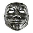 thumbnail image 1 of Silver V for Vendetta Guy Fawkes Plastic Costume Mask - One Size, 1 of 1