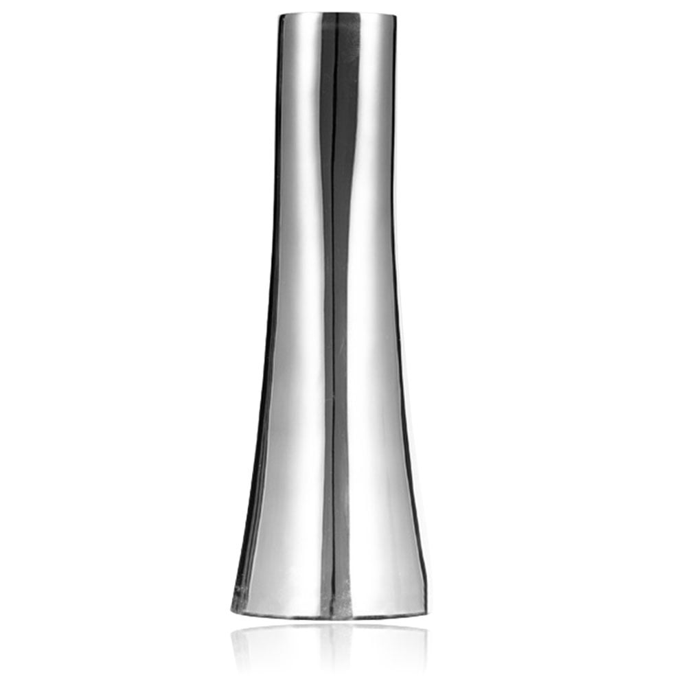 Silver Vase Artificial Flowers Stainless Steel Tabletop Ornament ...