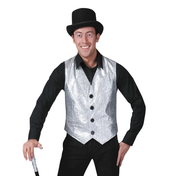 Silver Vest Adult Halloween Accessory
