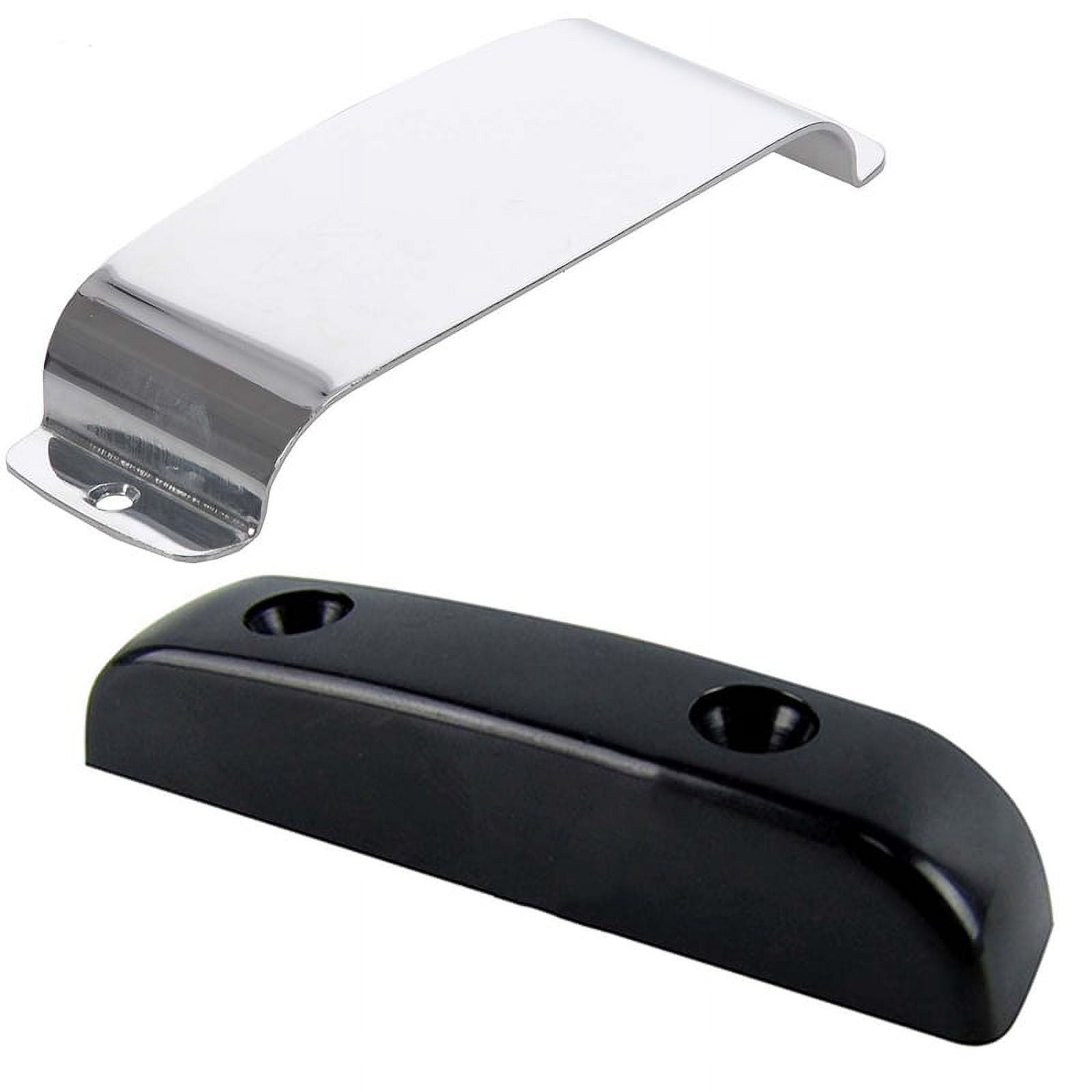 Tenlacum Black Thumb Rest Tug Bar For Bass Guitar - 2pcs With Mounting Screws