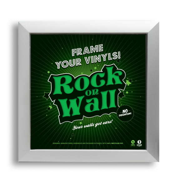 Silver Vinyl Record Wall Display Frame - Awesome gift for Vinyl collector To Display and Protect 33LP on the Wall