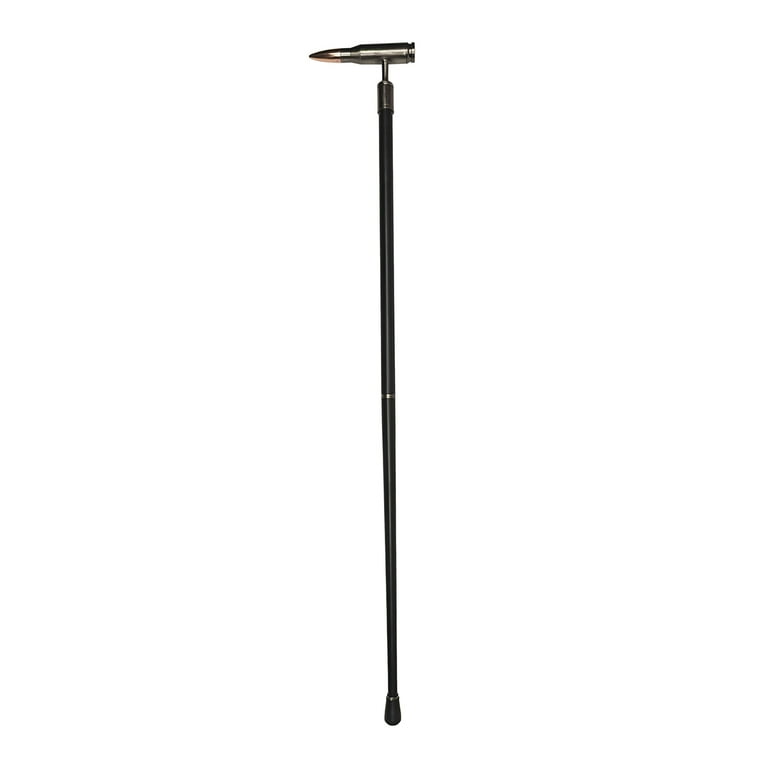 Metal Silver Bullet Shaped Handle Cane Walking Stick Men Women US Military Gift Metal Silver Bullet Shaped Handle Cane Walking Stick Men Women US Military Gift