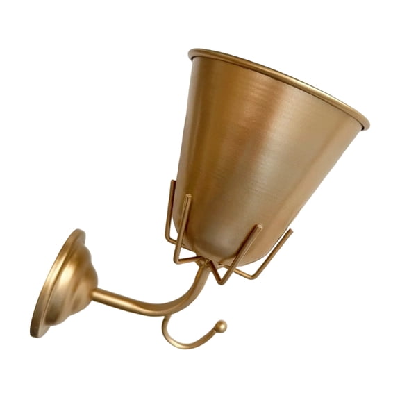 Silver Wall Mounted Brass Container Vase Multi Functional Organizers For Artificial Plant Mail Key And More