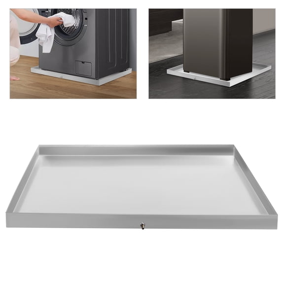Silver Washer Machine Drain Pan For Under Washers, Dryers, Dishwashers, Refrigerator