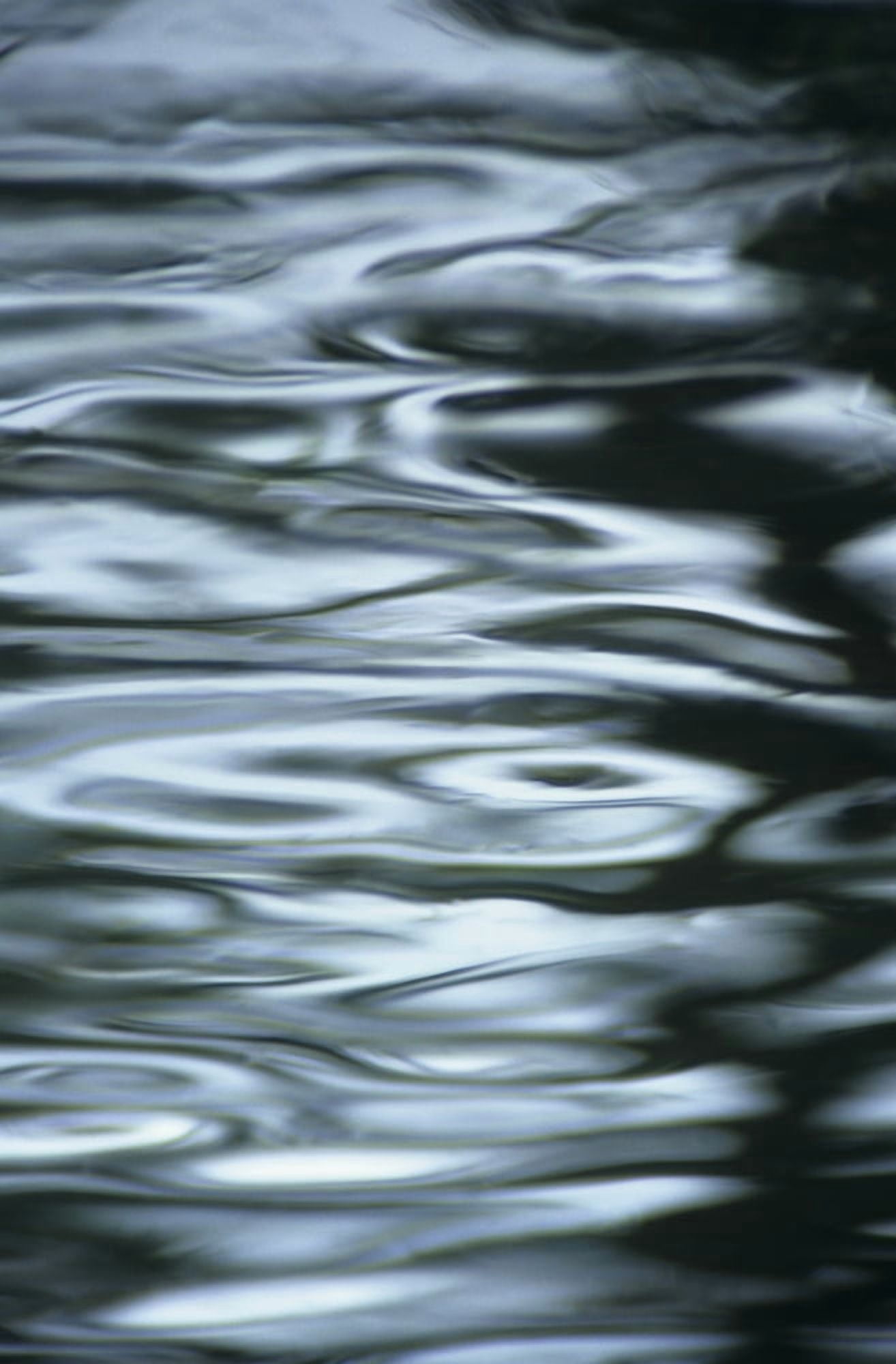 Silver Water Ripples And Light Reflections Canvas Art - Bill Brennan  Design Pics (11 x 17)
