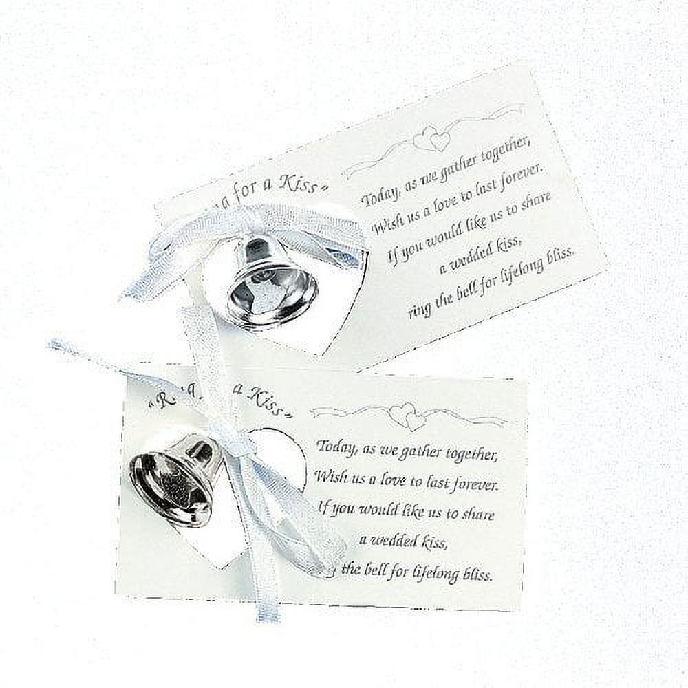 Silver Wedding Bell Token Cards (50Pc) - Party Supplies - 50 Pieces - image 1 of 1