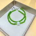 thumbnail image 1 of Silver White Green Chalcedony Pearl Bracelet For Women, 1 of 2