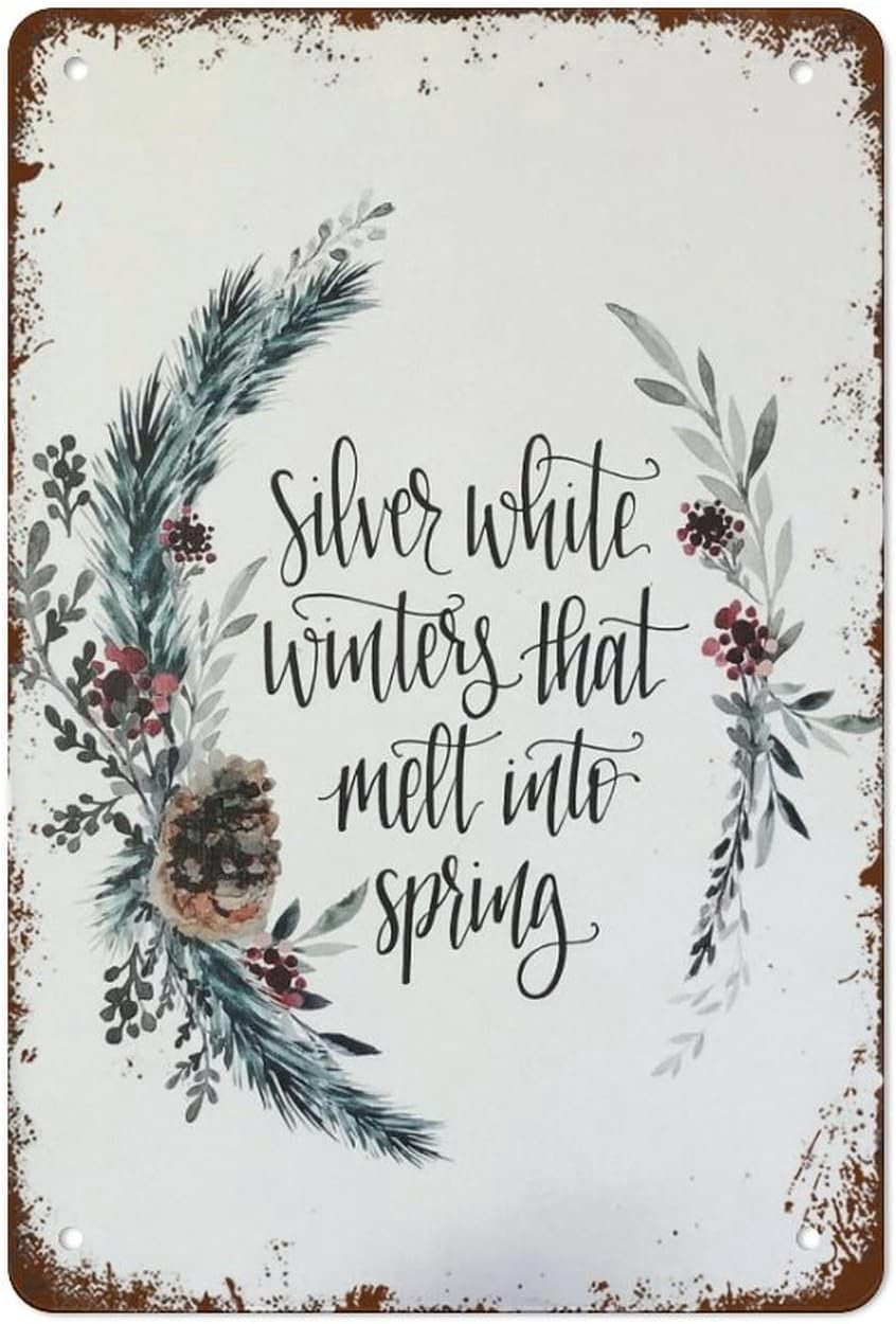 Silver White Winters That Melt Into Spring Winter Spring Decor Vintage ...