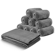 Moonlight20015 Wholesale Fleece Queen Blankets 10-Packs All-Season Soft Plush Throw for Charity, Shelter, Home Washable, Lightweight & Cozy Silver 90"x90"