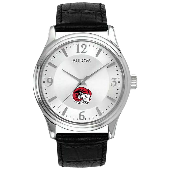 Silver Winston-Salem State Rams Leather Watch
