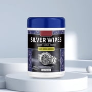 Silver Wipes, Gentle Cleaning Silverware Cleaner Wipes, Tarnish Remover, Easy Shine, for Silverware, Rings, Necklaces, Earrings