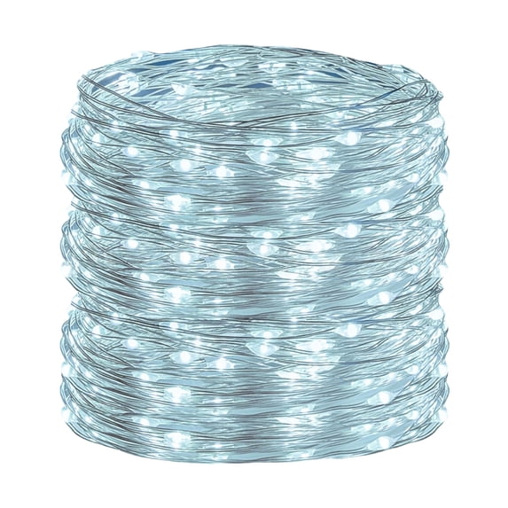 Silver Wire LED String Lights for Christmas Gift Box Wrapping, Cool White Fairy Lights for Christmas Decorations, Holiday Party Decor and Home Accents