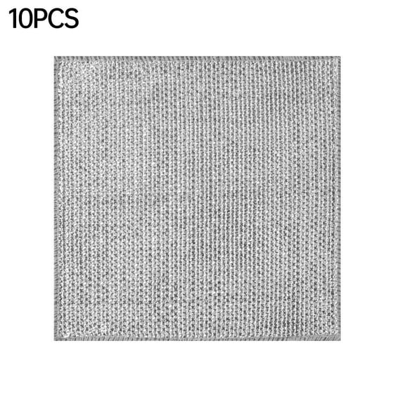 Silver Wire Mesh Cleaning Cloth for Tough Grease, Stainless Steel & Cookware