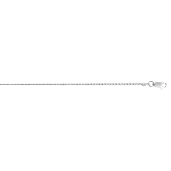 Silver With Rhodium Finish 1.1mm Polished Round Wheat Chain Necklace With Lobster Clasp 20 Inch Chain Necklace for Women
