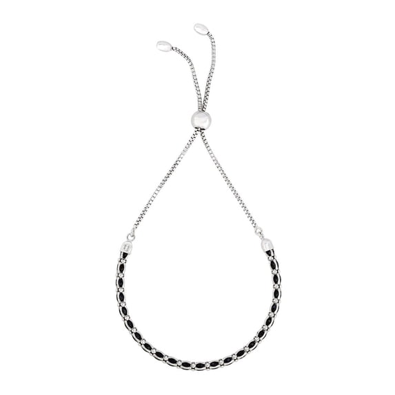 Silver With Rhodium Finish 2.7mm Center 1.2mm Link Polished Adjustable Bracelet With Draw String Cla Link Bracelet for W