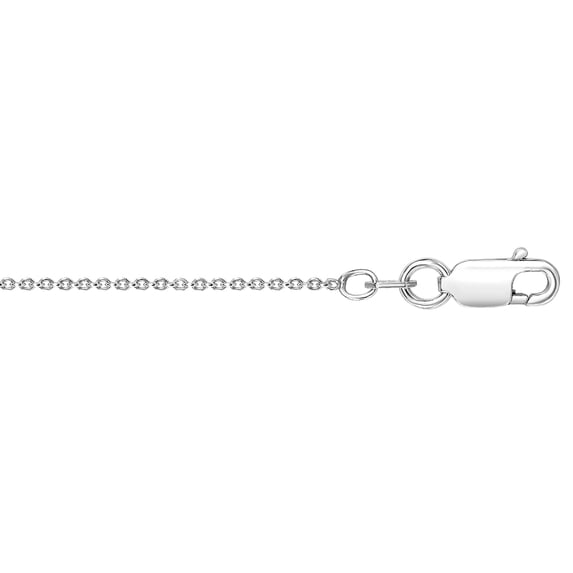 Silver With Rhodium Finish Cable Chain Necklace With Lobster Clasp 24 Inch Chain Necklace for Women and Men