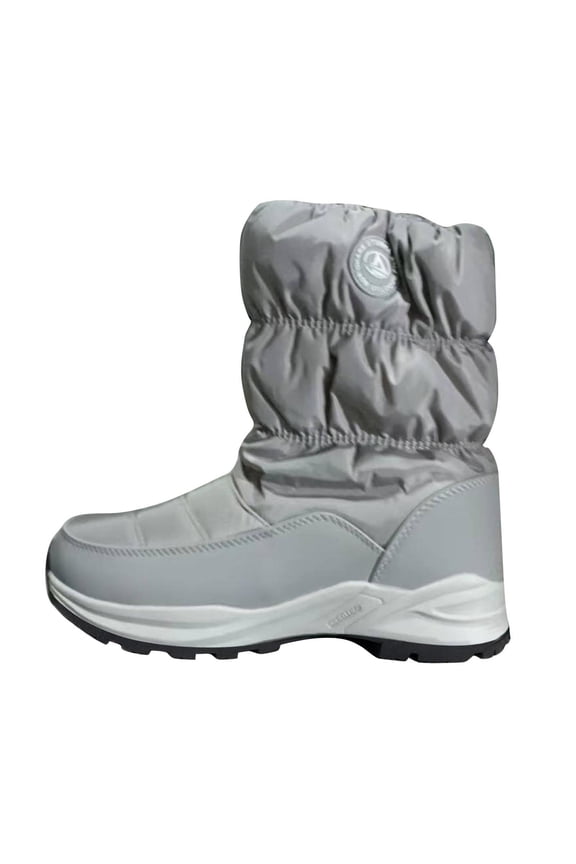 Silver Women'S Snow Boots Velvet Lining Umbrella Cloth Upper Warm And Lightweight Non-Slip Sole Comfortable For Outdoor Winter Activities Practical And Cozy