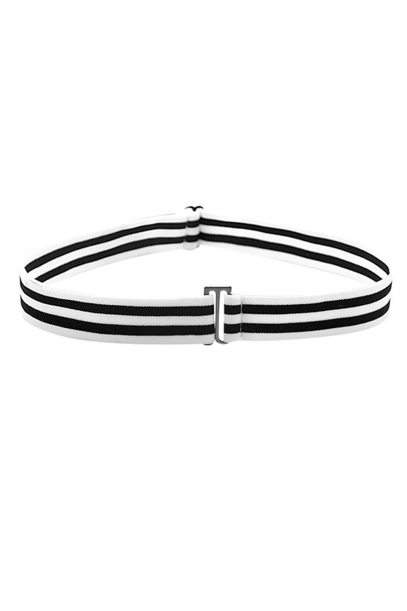 Silver Women's Belts, Women Invisible Belt Elastic Stretch Waist Belt With Flat Buckle,Women's Accessories Belt