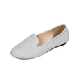 thumbnail image 1 of Silver Womens Casual Breathable Cloth Solid Color Flat Shoes Round Toe Slip On 2026 Spring Summer Lightweight Comfortable Daily Walk Soft, 1 of 9