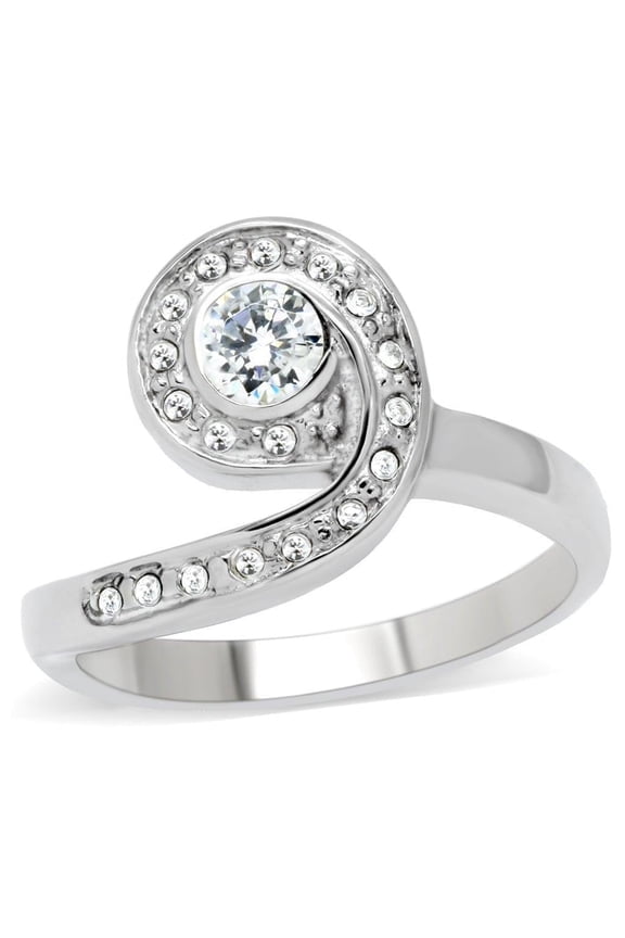 Silver Womens Ring Anillo Para Mujer 316L Stainless Steel Ring Kobe